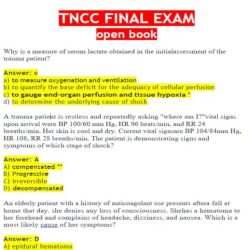 Tncc 9th edition test answers